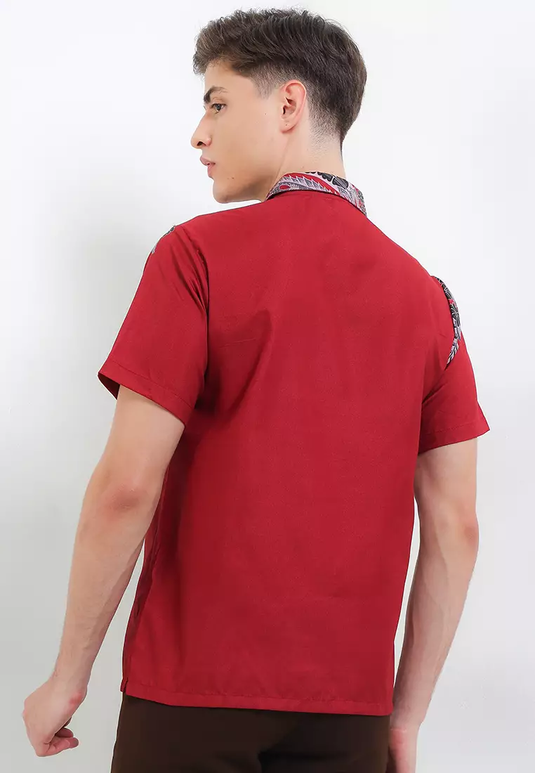 Merak Kemeja Batik Exclusive Premium Pria Casual Modern Lengan Pendek