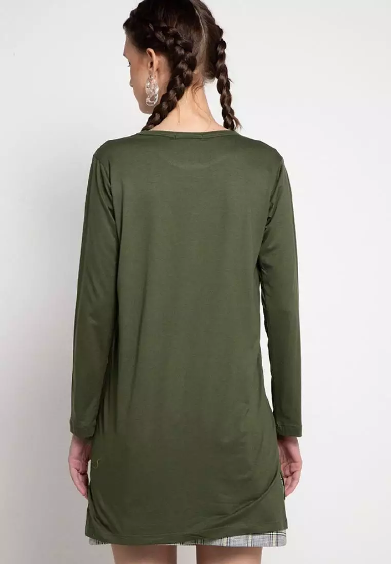 LTD05 thirdday mls osaka logo green army hijab lengan panjang wanita