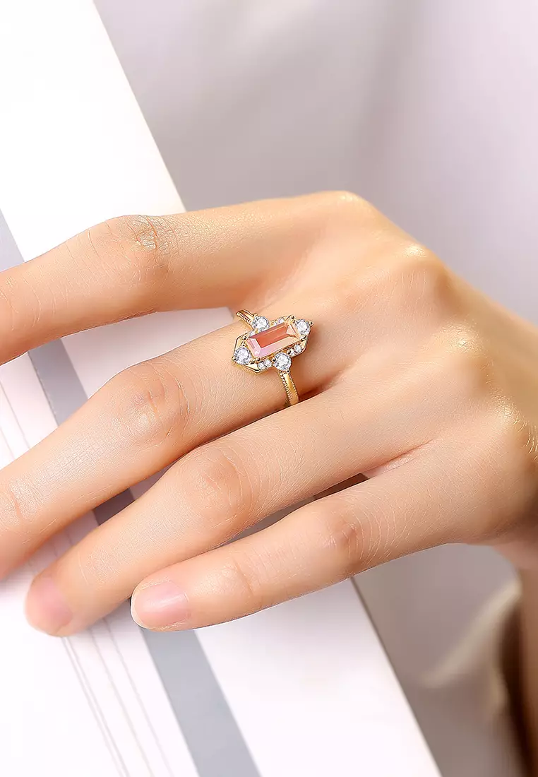Cincin Wanita Fashion Korea Original Zircon 5A Titanium Perhiasan Cincin Cewek Free Size Anti Luntur