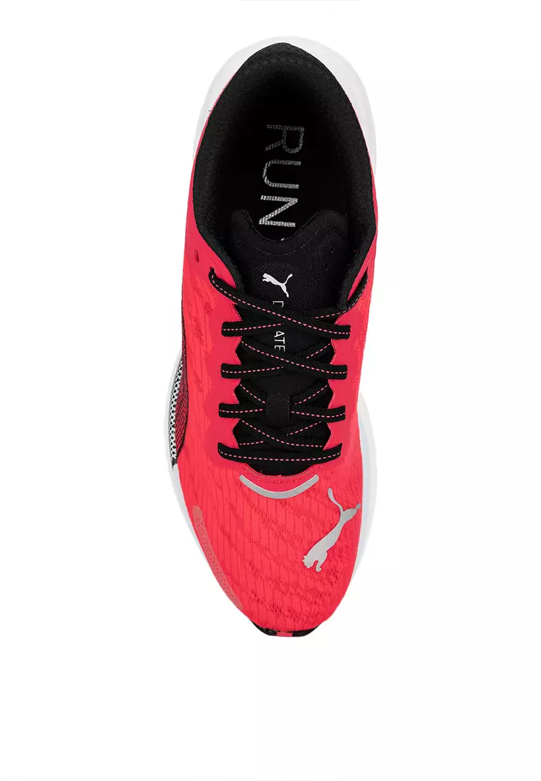 Red puma clearance running shoes