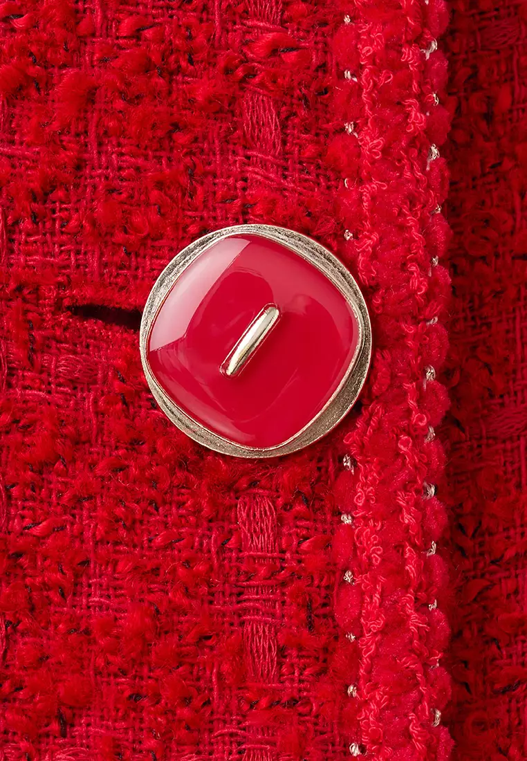 Tweed Jacket With Jewel Buttons
