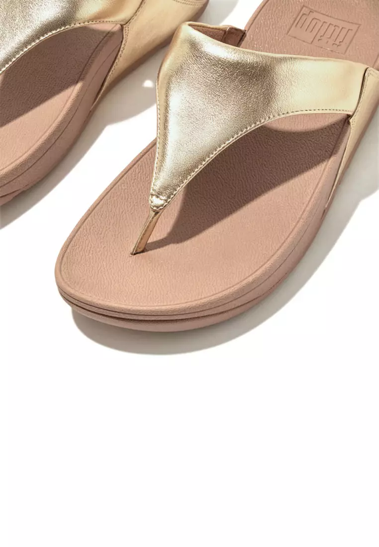 LULU Women's Leather Toe-Post Sandals - Platino (I88-675)