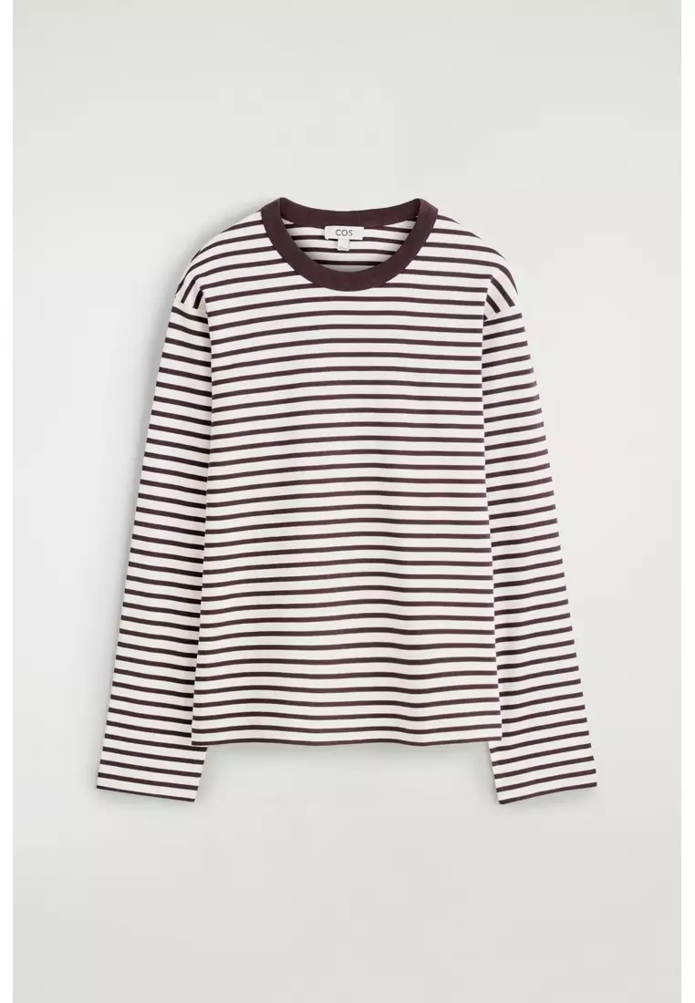 RELAXED JERSEY INTERLOCK LONG-SLEEVED T-SHIRT