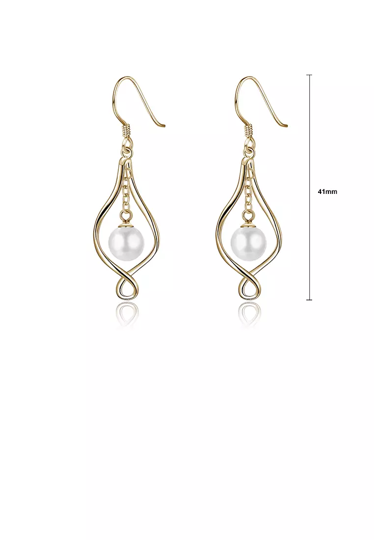Geometric on sale pearl earrings