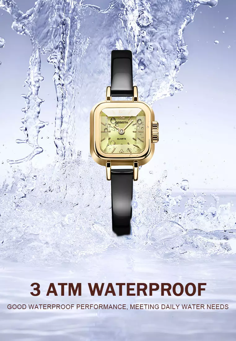 Jam Tangan Wanita Original Square Mode Tali Kulit Anti Air Jam Tangan Cewek