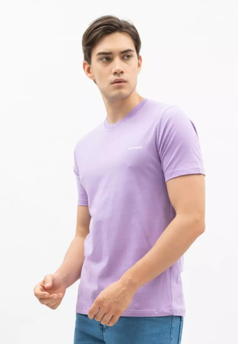 Kaos Polos Pria Premium Katun Combed Lengan Pendek Lilac