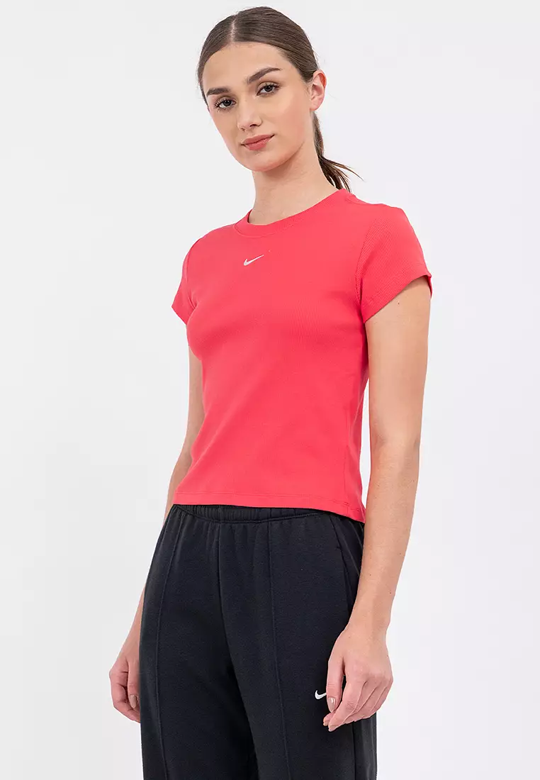 Tight Ribbed Short-Sleeve T-Shirt