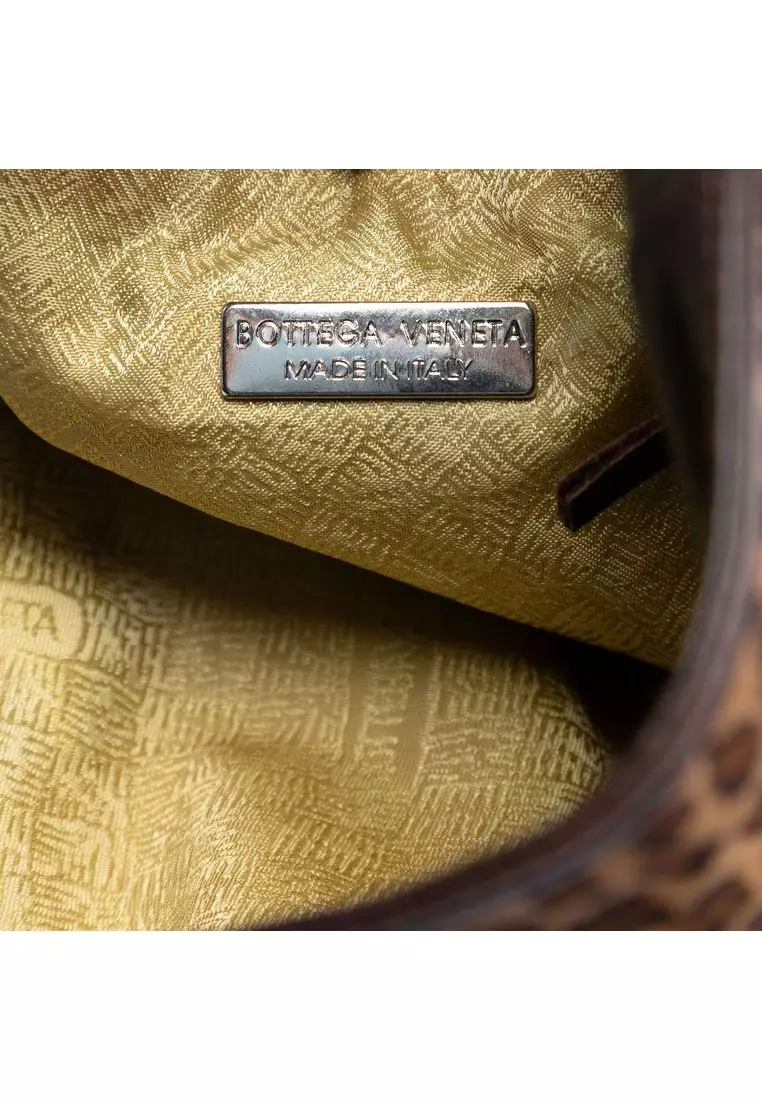 Pre-Loved Bottega Veneta Nylon Leopard Print Tote