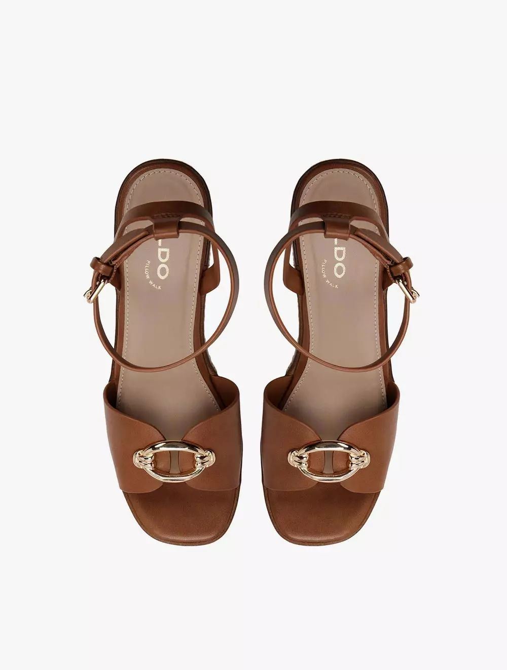 Aldo Carrabririel Women's Wedge Sandals - Medium Brown