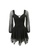 A-IN GIRLS black Elegant Mesh One-Piece Swimsuit 4CA17USACB3D6EGS_4