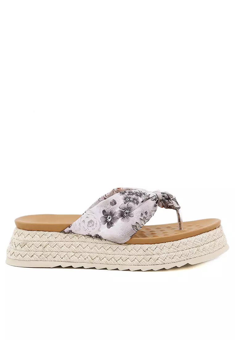 Discount on Twenty Eight Shoes  shoes - SKU: Satin Ribbon Flip Flops Alm238-5