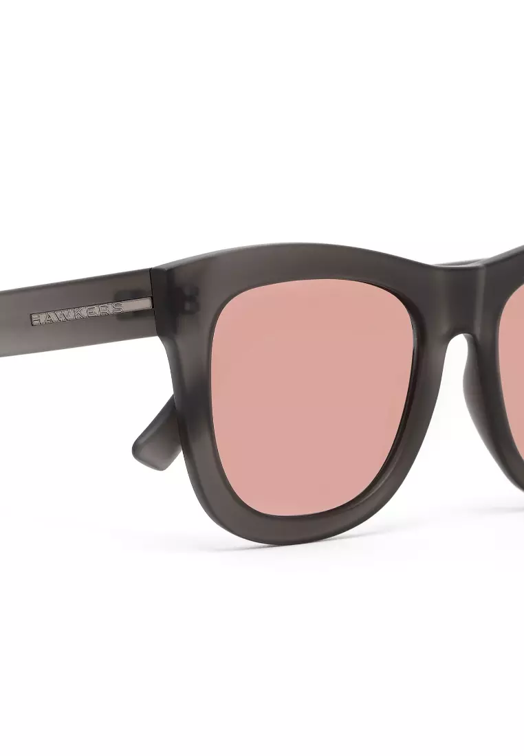 HAWKERS Frozen Grey Rose Gold NOBU Asian Fit Sunglasses for Men and Women. UV400 Protection. Official Product Designed in Spain