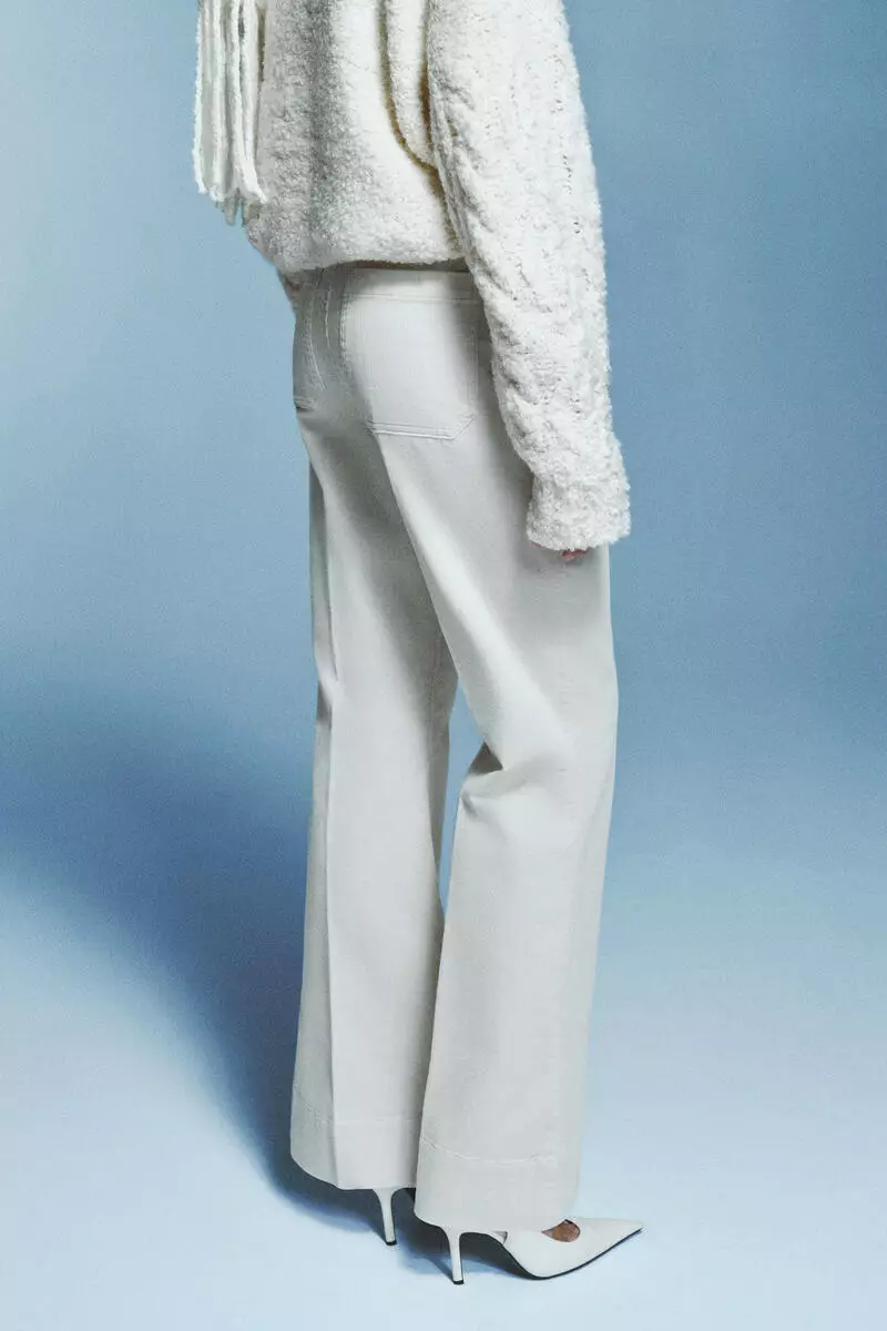 Flared corduroy trousers