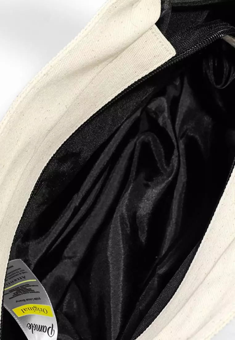 Pamole - Tas Selempang Wanita Bahan Kanvas Penutup Resleting - Kelly Series Comb Orange