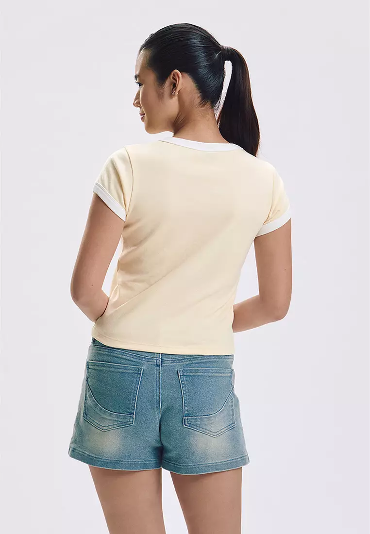 Slim Ringer Graphic T-shirt