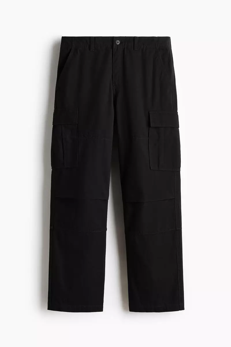 Relaxed Fit Cotton cargo trousers