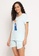 Clovia blue Clovia Virgo Print Top & Shorts Set in Sky Blue - 100% Cotton 714ECAAB56D47FGS_3