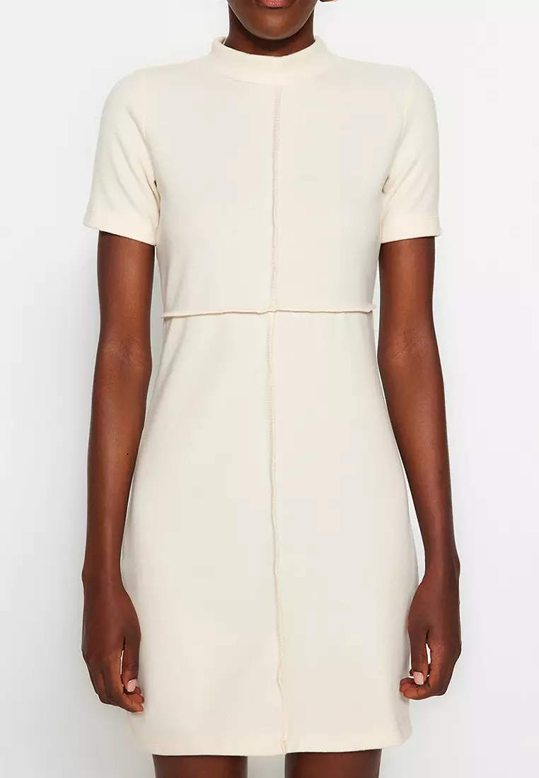 A-Line Formal Knitwear Mini Dress