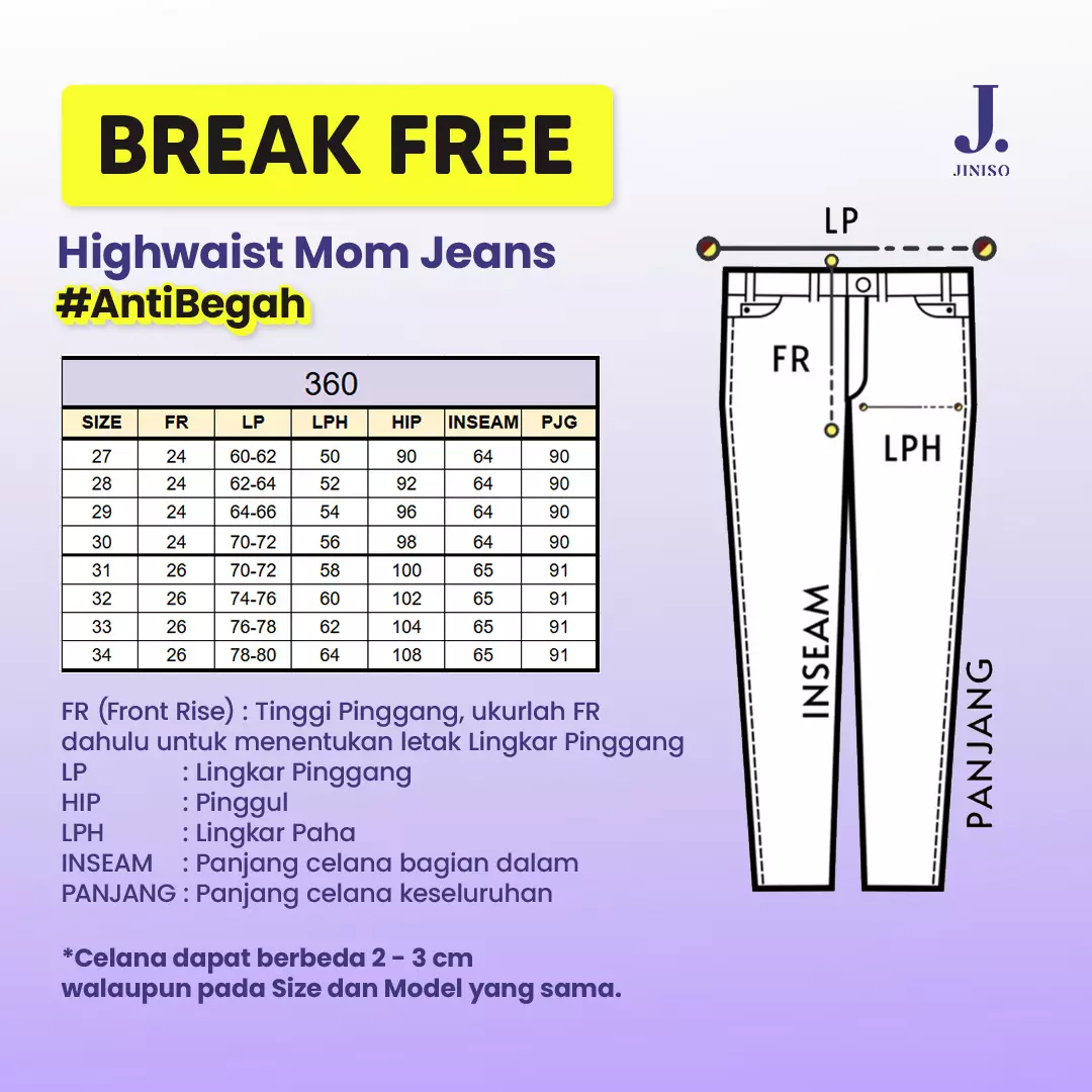 Highwaist Mom Jeans 360 BREAK FREE