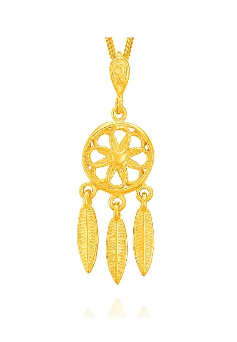 Gold dream clearance catcher pendant