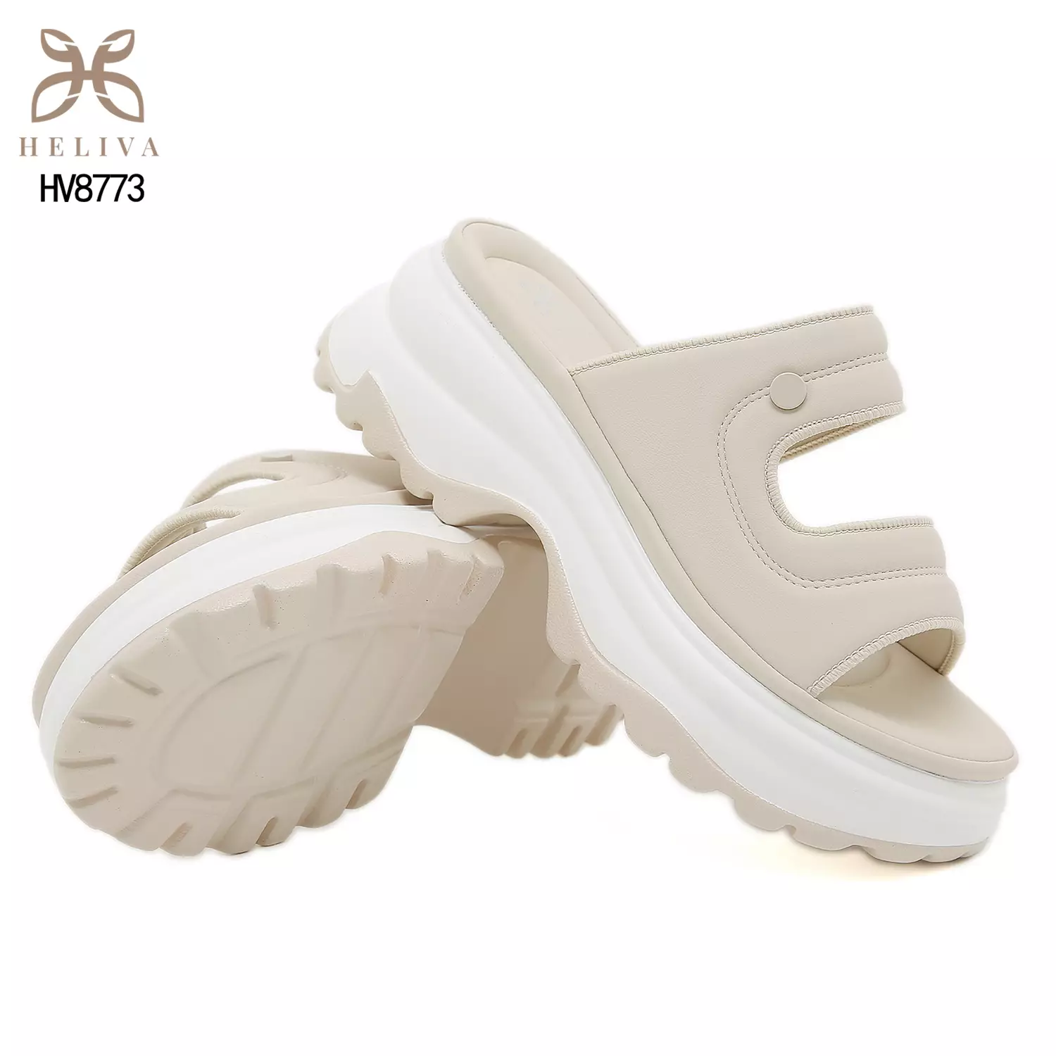 Heliva Lucy Dual-Strap Elevated Slides for Everyday Luxe HV8773