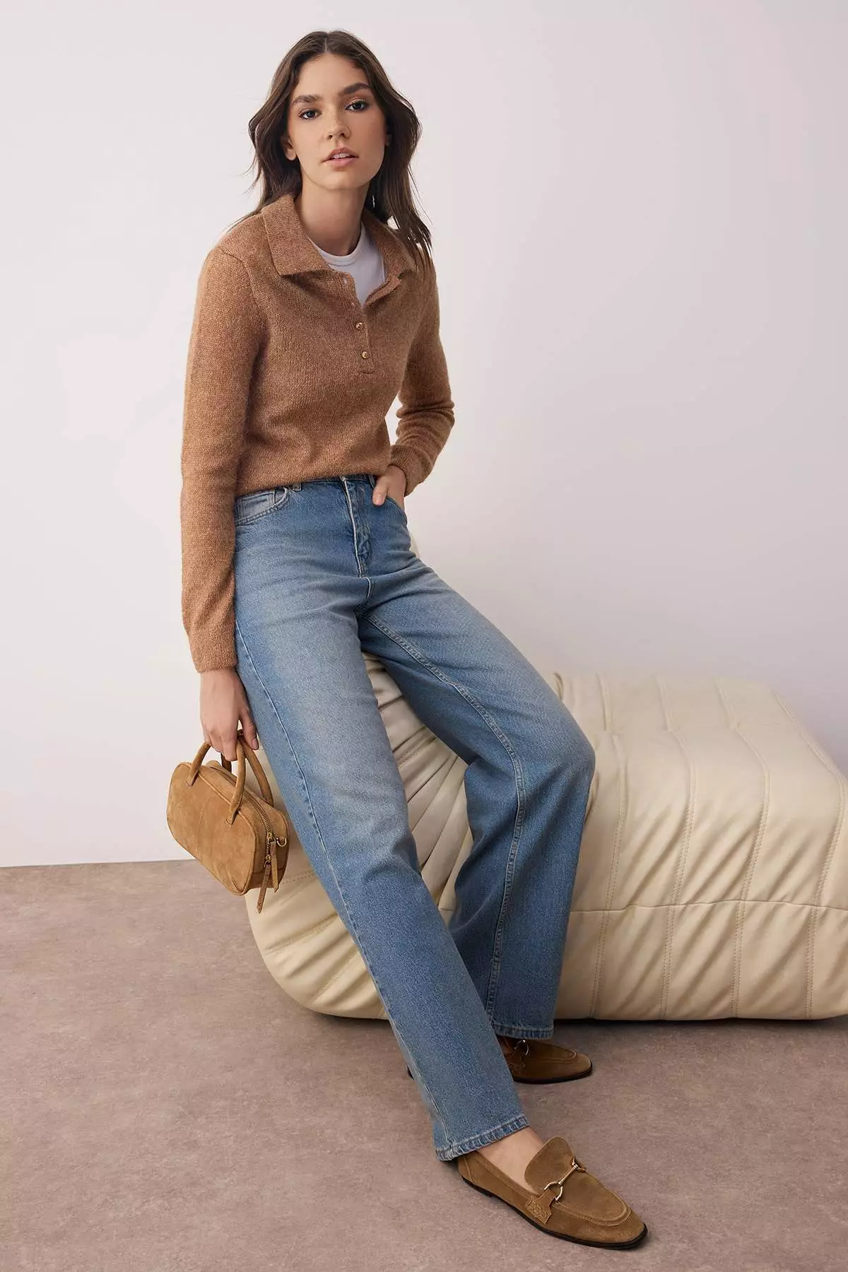 Blue High Waist Comfort/Flexible Wide Leg Palazzo Jeans