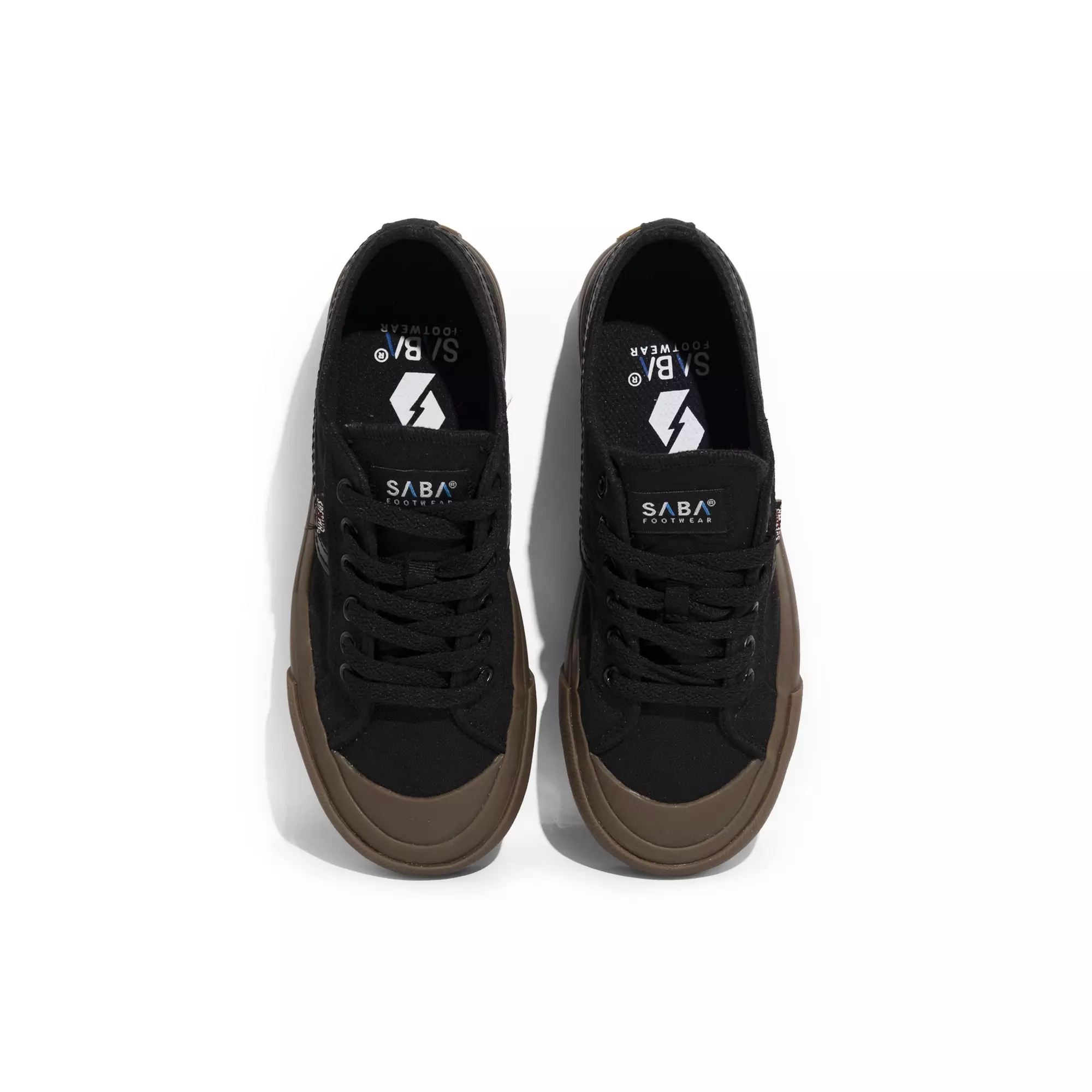 SABA Veloz All Black Dark Gum - Sepatu Casual Pria Wanita