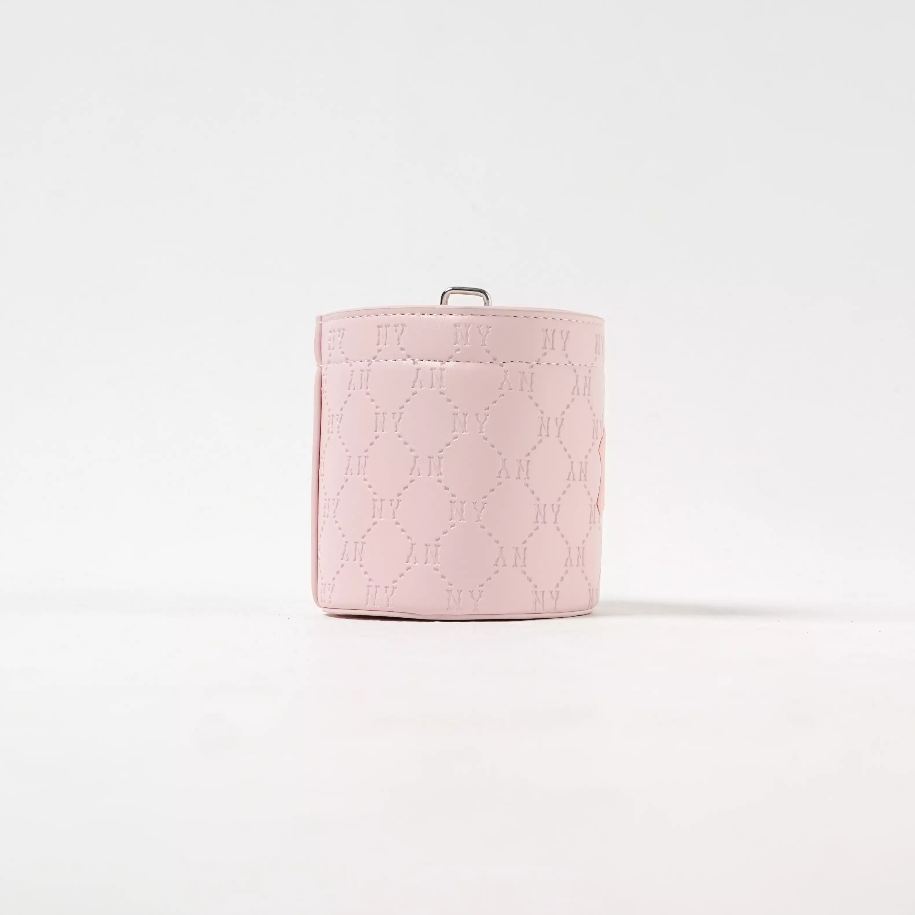 Tas MLB NY MONOGRAM EMBOSSED BABY PINK LEATHER SLING BAG 100% ORIGINAL