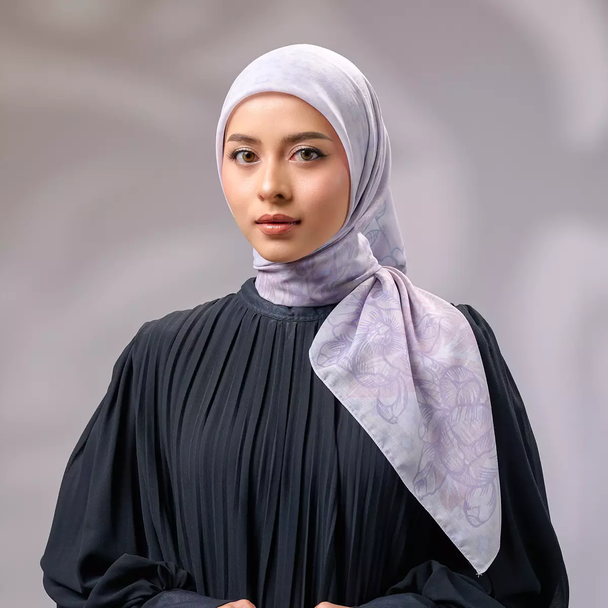 ZM Zaskia Mecca - New Jola Lilac Tasdia Voal Scarf Kerudung Segi Empat Wangi Water Splash Ultra Sonic