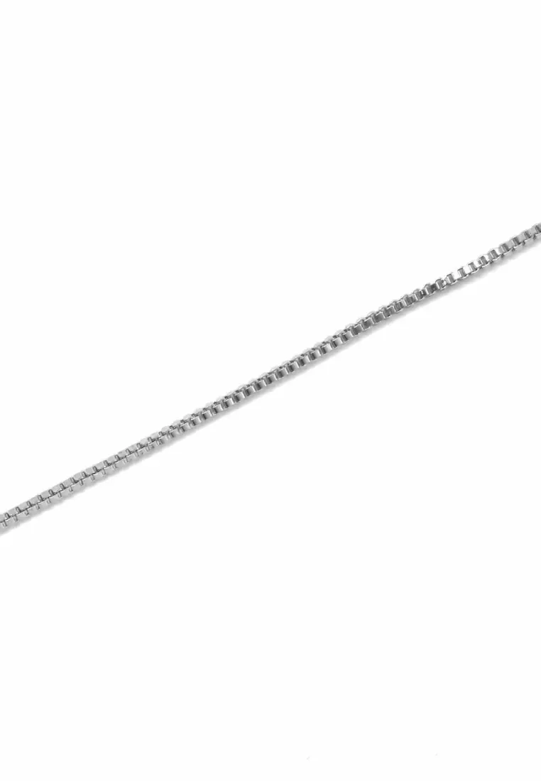 Kalung Aksesoris Wanita Bermotif Crystal Stone Design Casual Elegant Look - 236 Perak