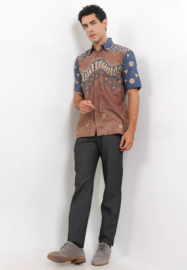 Bhagawan Kemeja Batik Premium Pria Casual Modern Lengan Pendek
