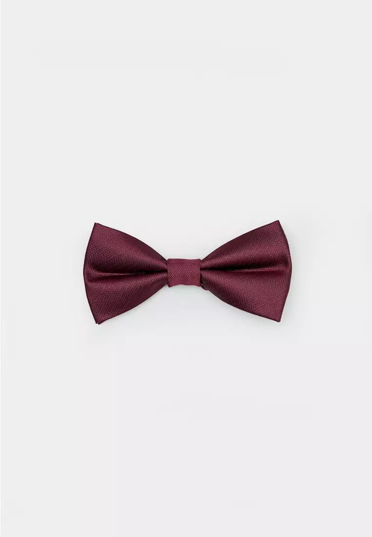 Red Herringbone Bowtie