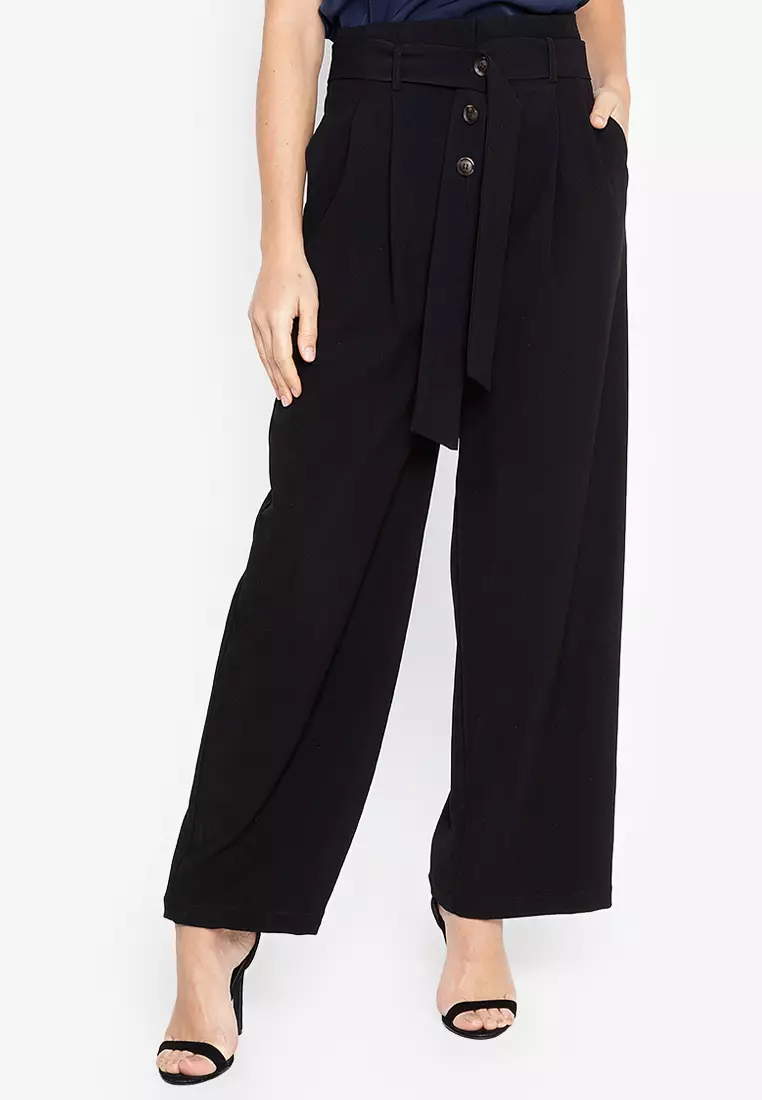 Buy BOTTOMLINE CLOTHING Neri Belted Wide Pants 2024 Online