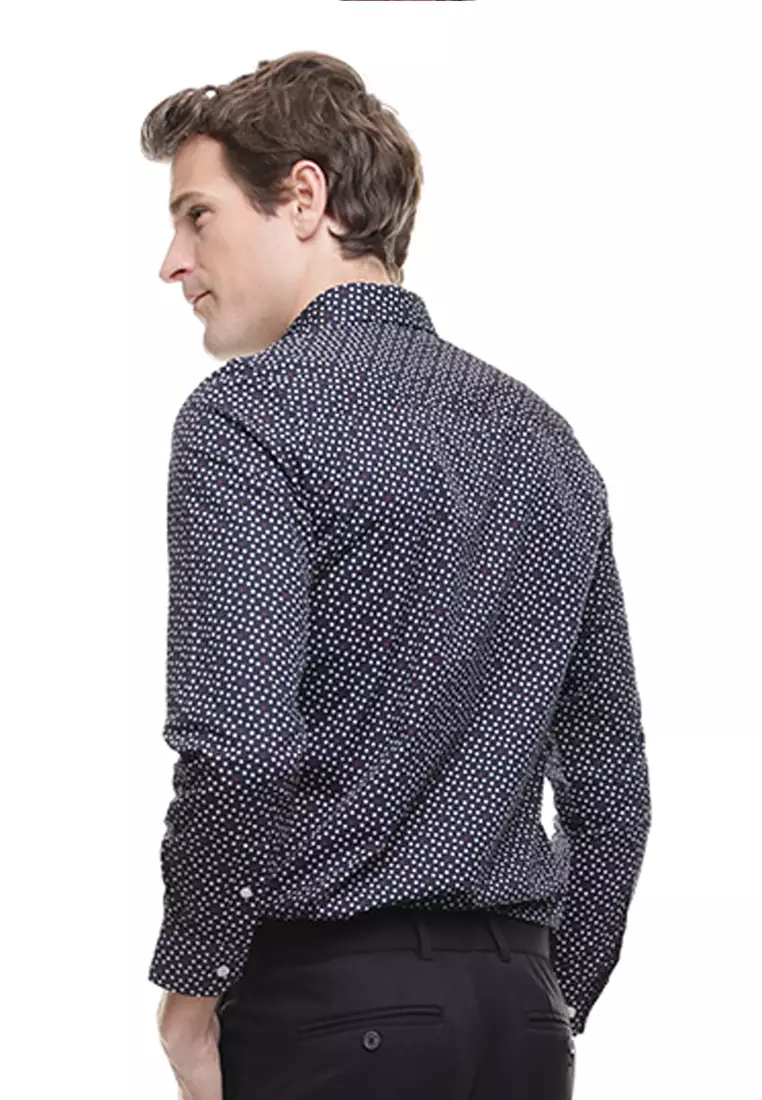 Johnwin - Kemeja Formal - Kemeja Pria - Kemeja Lengan Panjang - Hitam - FSH.650.W371.616.C L/S