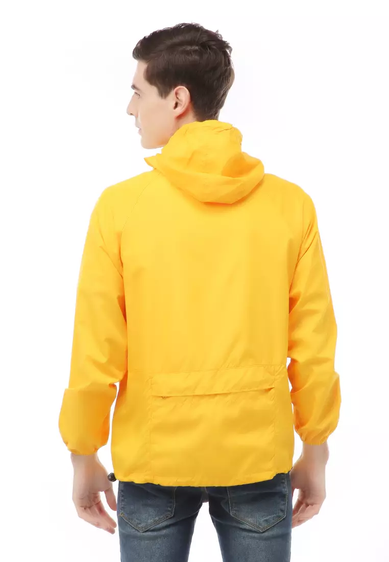Clover Outerwear Jacket Hoodie Pria Jaket Olahraga Material Parasut ORIGINAL - Yellow
