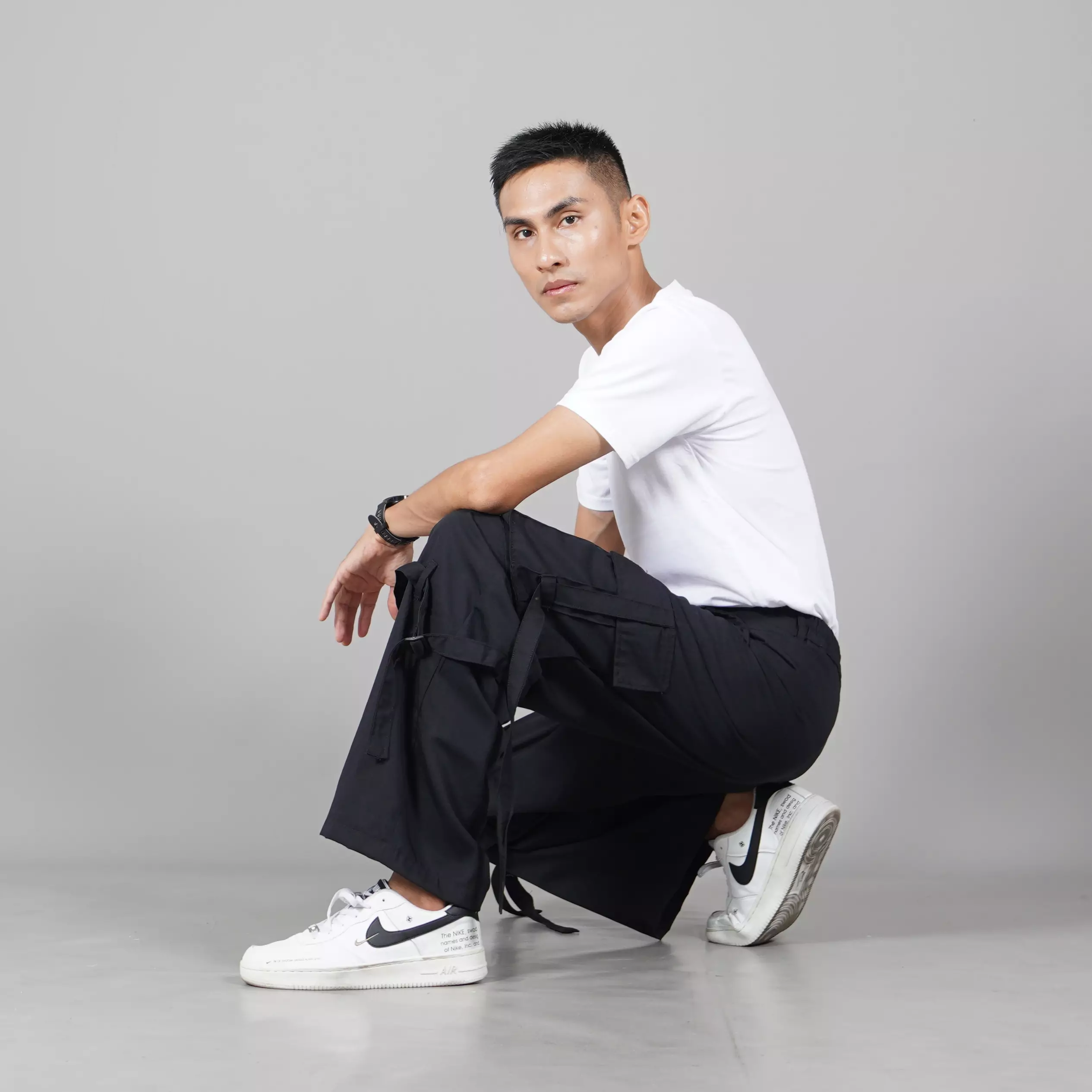  JAMES Celana Cargo Hitam Celana Kargo Hitam Cargo Pants - HITAM