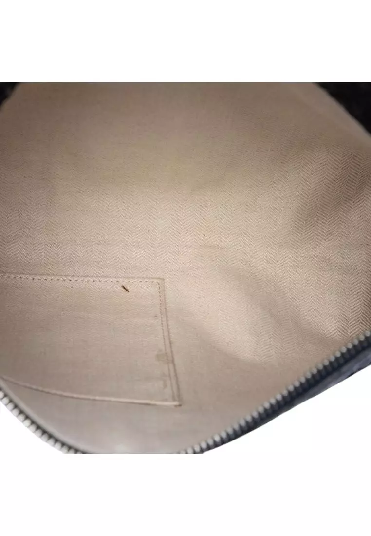 Pre-Loved Loewe Embossed Anagram Leather Repeat T Clutch