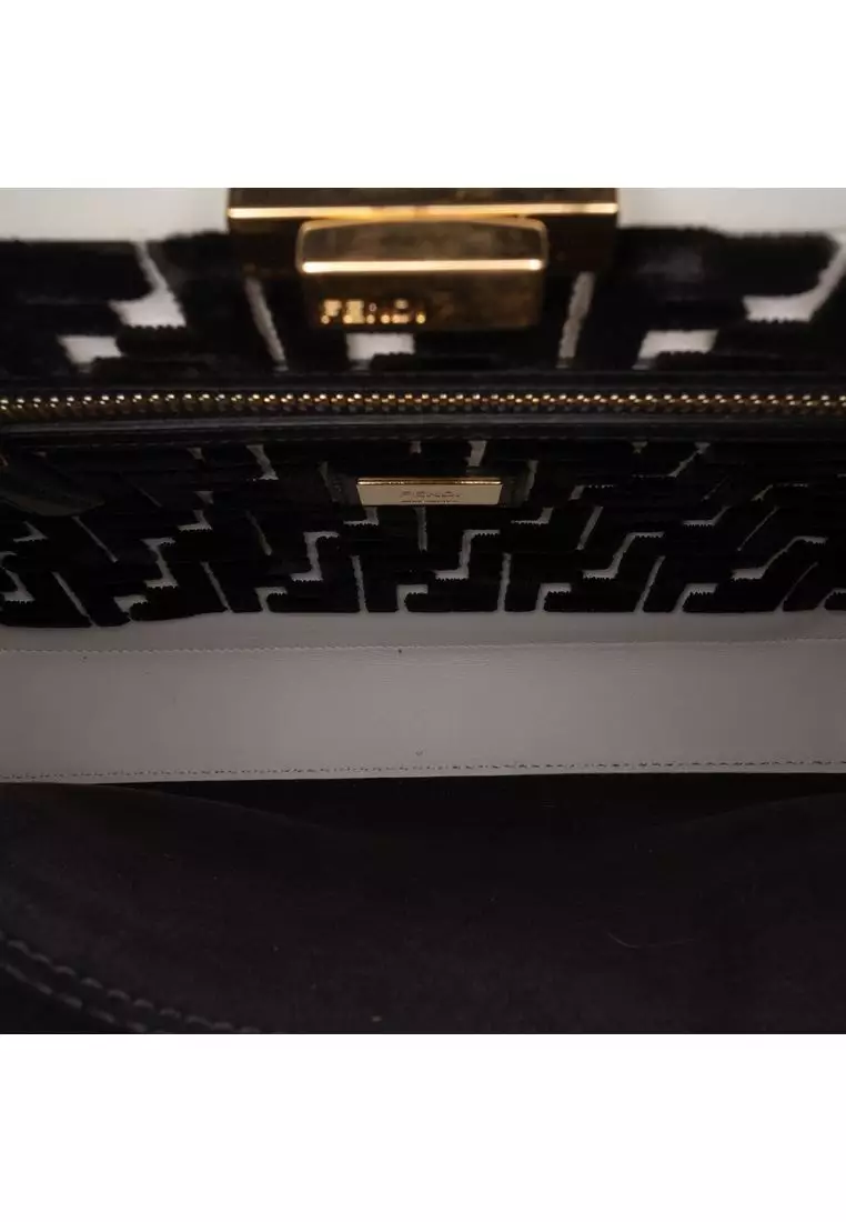 Pre-Loved Fendi Medium Bicolor Leather Peekaboo Iseeu Satchel