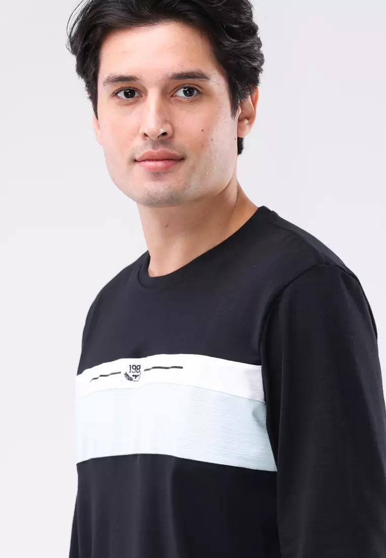 Round Neck Streaky Long Sleeves