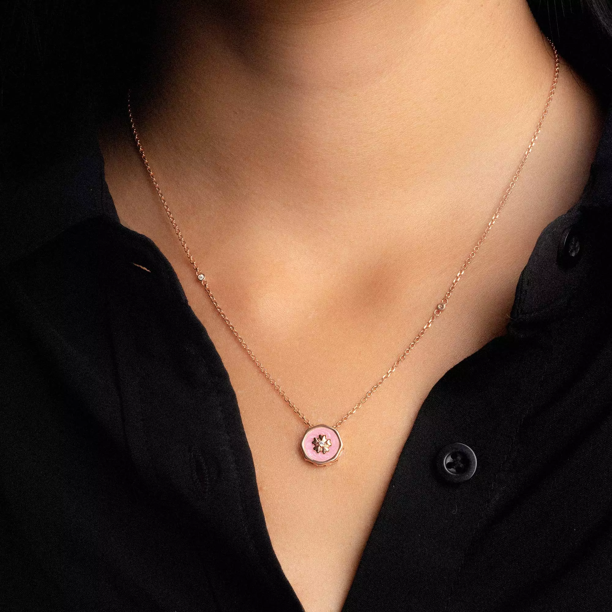 Kalung Serut Emas 7k - Anya Gold Necklace - Charlotte Collection - Juene Jewelry