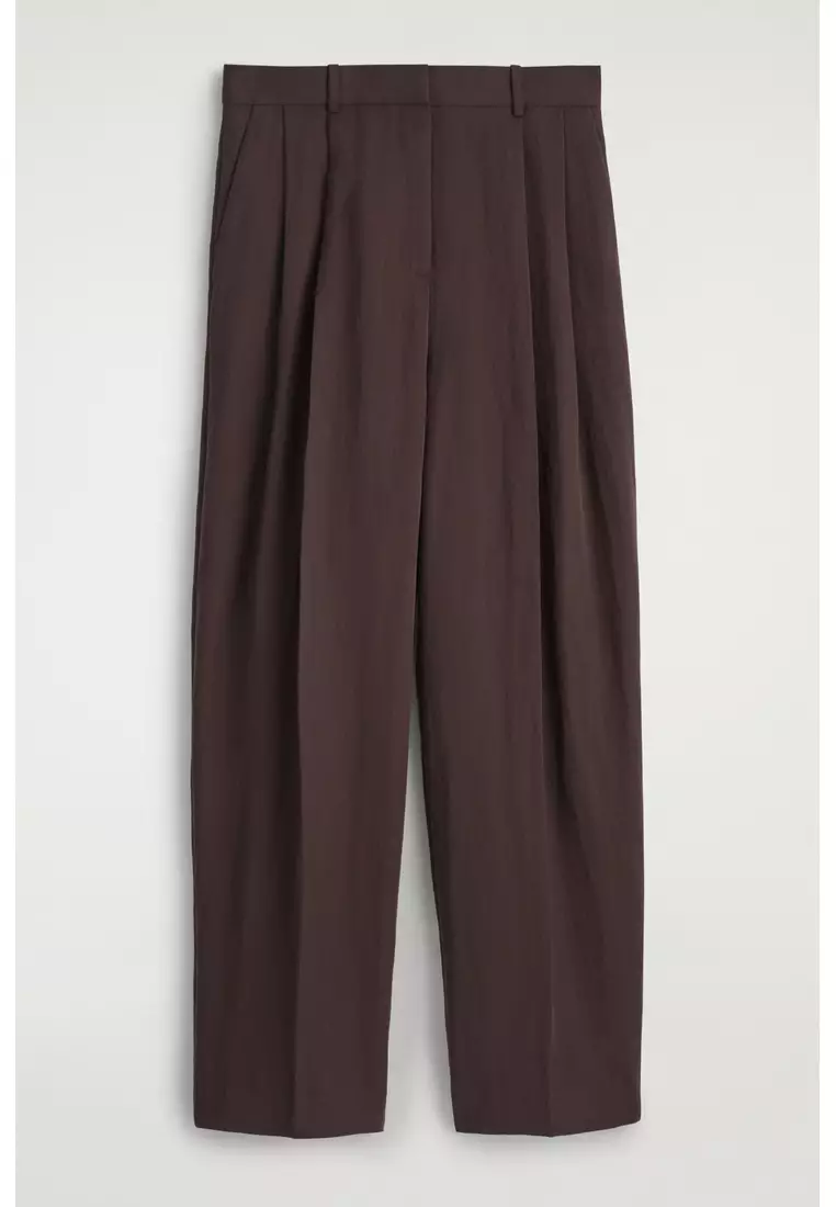 RELAXED FLUID WIDE-LEG TROUSERS