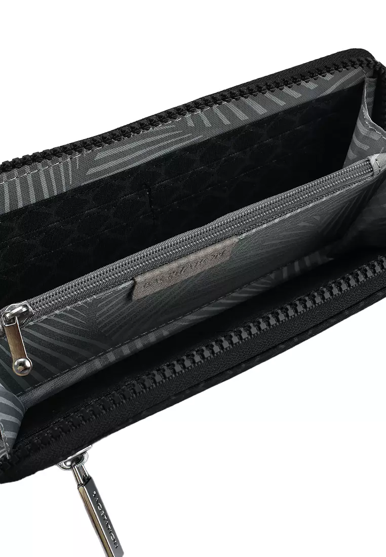 Printed Nylon Zip-Up Wallet
