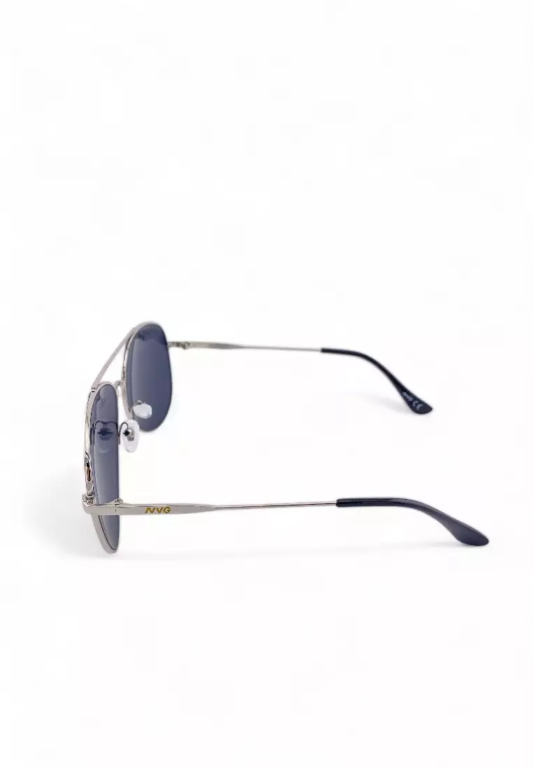 Unisex's Aviator Frame Silver Metal UV Protection Sunglasses SUNSC3501212