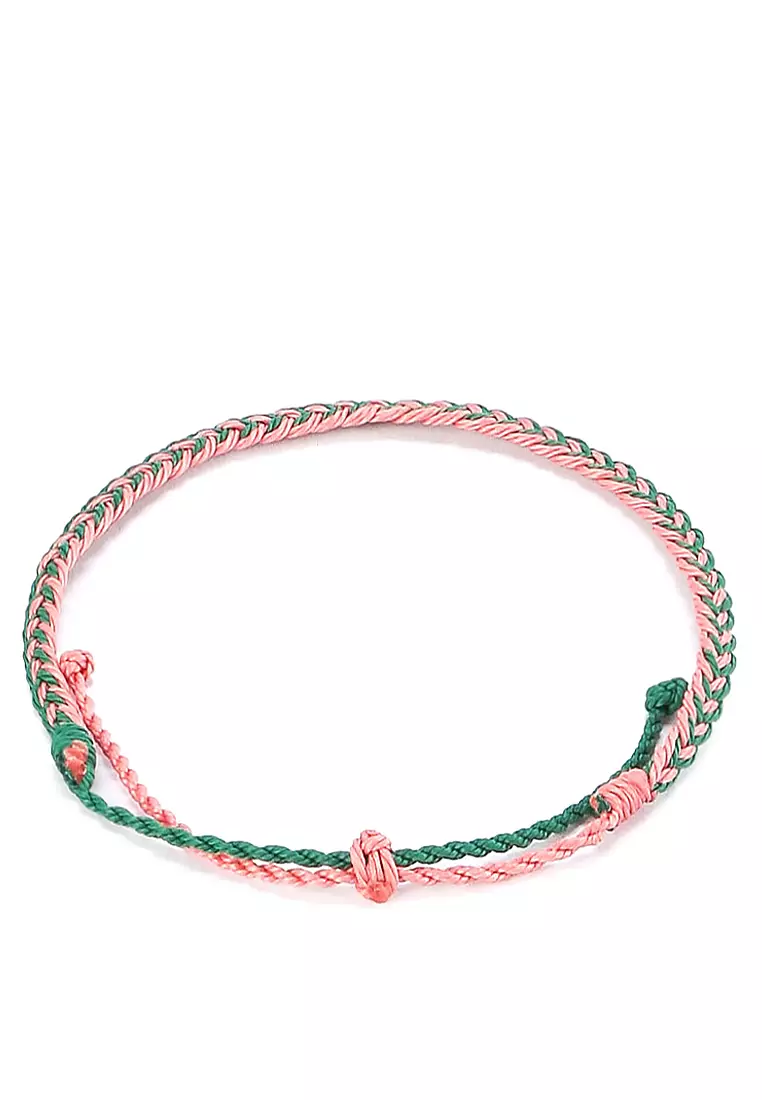 Watermelon Burst Braided Bracelet
