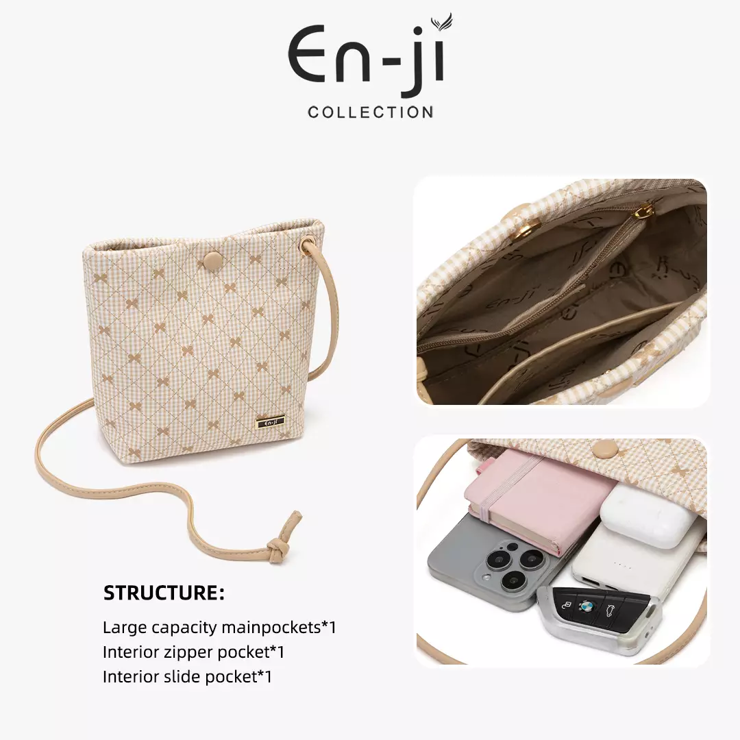 En-ji Yumei Slingbag Wanita Warna Cream