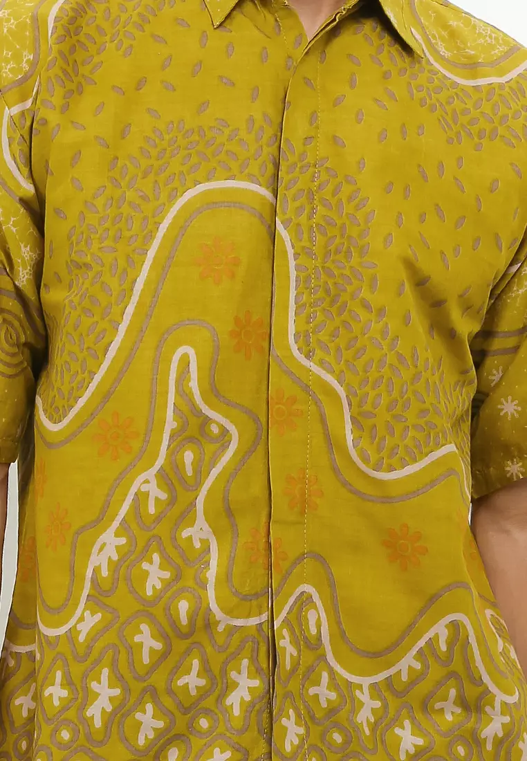 Tamara Kemeja Batik Premium Pria Casual Modern Lengan Pendek