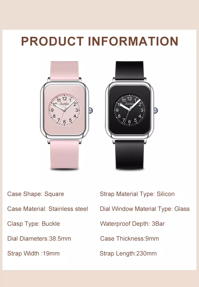 Jam Tangan Wanita Original Anggun Santai Wanita Tali Silikon Jam Tangan Cewek 9416-1 black