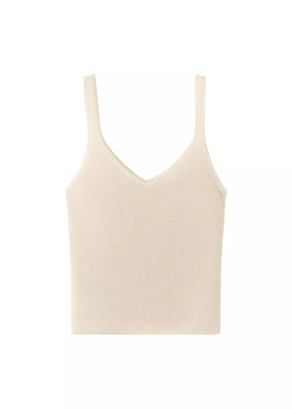 Atasan rajut lurex kerah V