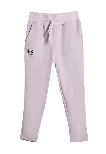 Under Armour purple Girls' Rival Fleece Ankle Crop Pants 22340KABDDED74GS_1
