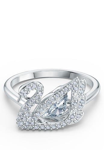 Jual Swarovski Dancing Swan Ring Czwh Rhs 52 Original Zalora Indonesia